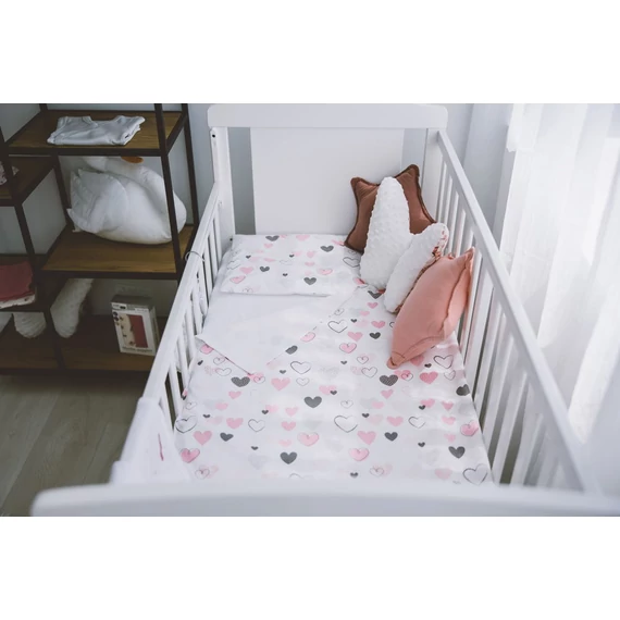 Bubaba 2 részes ágynemű huzat-Pink hearts