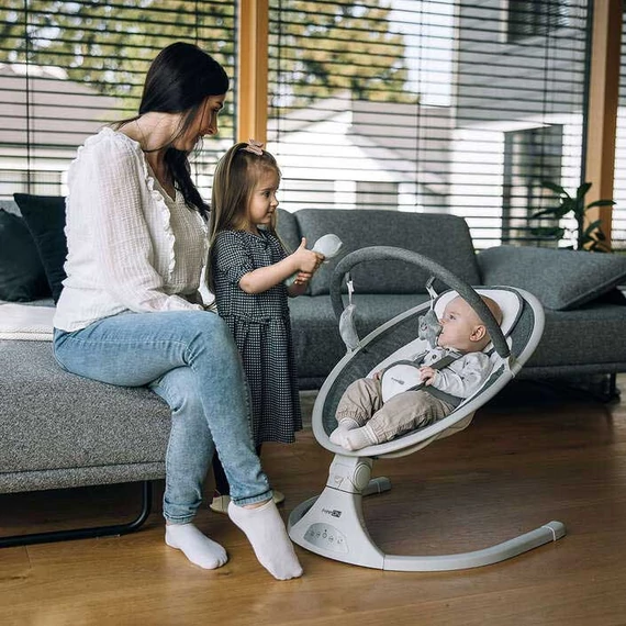 FreeON Elite elektromos baba hintaszék - szürke